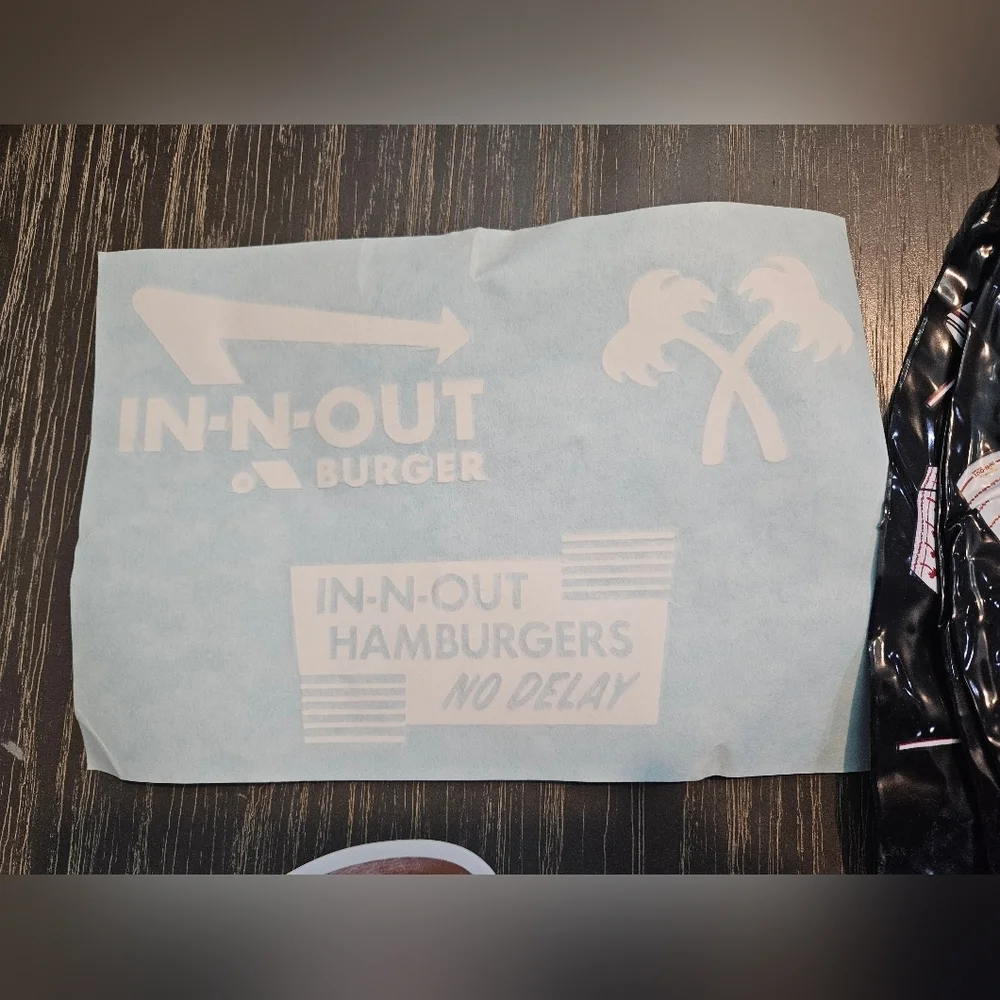 In-N-Out Burger Sticker Set, Car Decal Set Plus Black In-N-Out Print Beach Ball - Picture 3 of 6